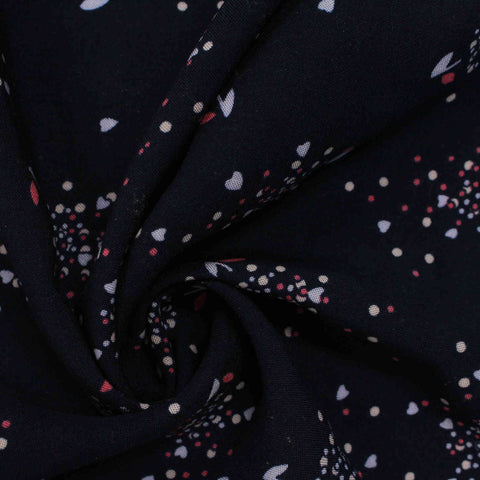 Cream Small-Floral Woven, Viscose