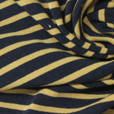 Navy Horizontal-Stripe Rib Knit, Viscose-Cotton — photo 2