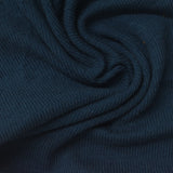 Viscose Polyester Blend Rib Knit Fabric, 310 gsm, 200 cm — Navy — photo 2