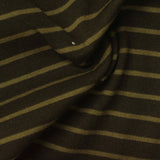 Dark Olive Horizontal-Stripe Rib Knit, Cotton-Poly — photo 2
