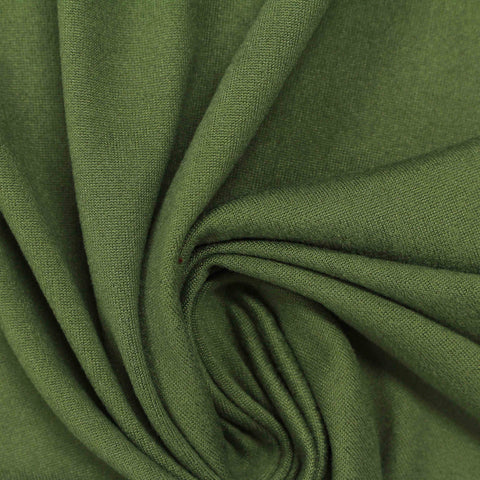 Printed Brushed Polyester Stretch Milk Silk Knit Fabric, 152 gsm, 150 cm — Green