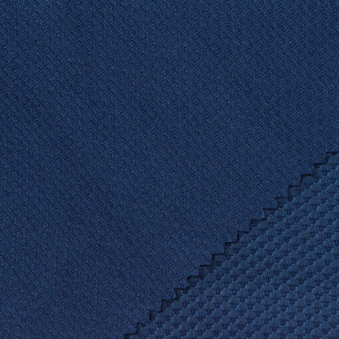 Dark Navy Textured Seersucker, Polyester