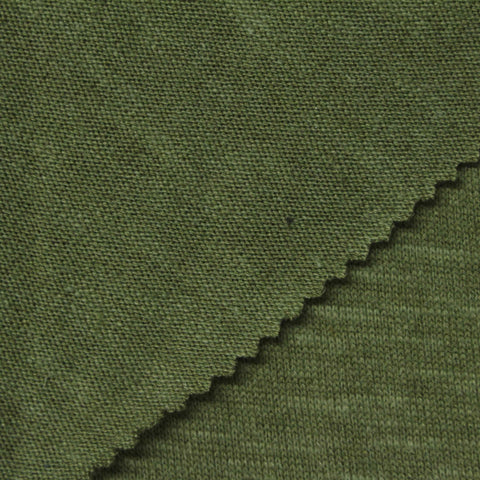 Green Marl Jersey Knit, Poly-Cotton, 190 gsm