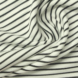 Black Horizontal-Stripe Knit, Polyester — photo 2