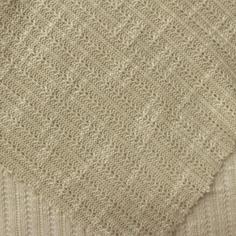 Beige Tone-on-Tone Chunky Knit, Polyester, 168 gsm