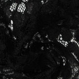 Black Floral Lace, Cotton-Nylon — photo 2