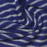 White Textured-Stripe Jersey Knit, Cotton — photo 2