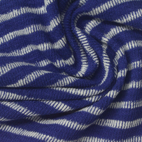 White Textured-Stripe Jersey Knit, Cotton