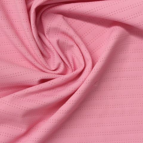 Pink Dots Jersey Knit, Nylon-Spandex