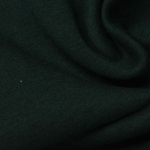 Brushed Polyester Cotton Stretch Knit Fabric, 250 gsm, 180 cm — Green