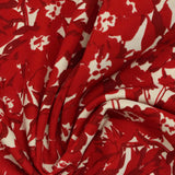 Red Floral Twill, Polyester — photo 2