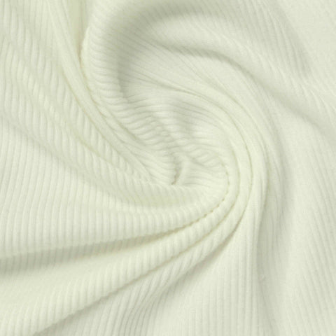 Off-White Ribbed Rib Knit, Polyester