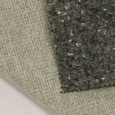 Dark Grey Marl Scuba Knit, Polyester, 450 gsm
