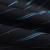 Blue Horizontal-Stripe Woven, Cotton — photo 2