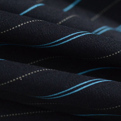 Blue Horizontal-Stripe Woven, Cotton, 170 gsm
