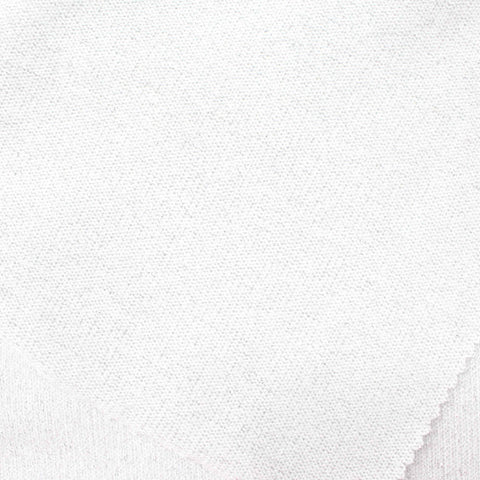 Polyester Metallic Stretch Chunky Knit Fabric, 180 gsm, 150 cm — White