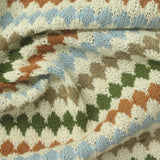 Blue Diamond Chunky Knit, Polyester — photo 2
