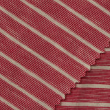 Red Horizontal-Stripe Jersey Knit, Poly-Viscose — photo 2