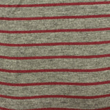 Red Diagonal-Stripe Jersey Knit, Viscose — photo 2