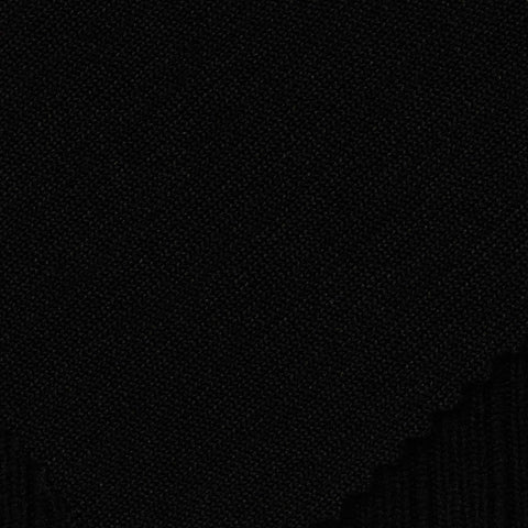 Polyester Viscose Chunky Knit Fabric, 427 gsm, 155 cm — Black