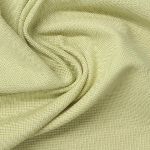 Polyester Viscose Blend Stretch Waffle Knit Fabric, 259 gsm, 160 cm — Khaki