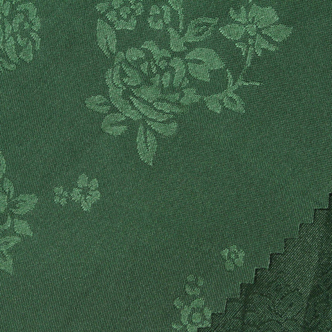 Green Floral Satin, Polyester