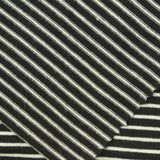 Black Horizontal-Stripe Jersey Knit, Viscose — photo 2