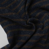 Navy Marled-Stripe Rib Knit, Cotton — photo 2