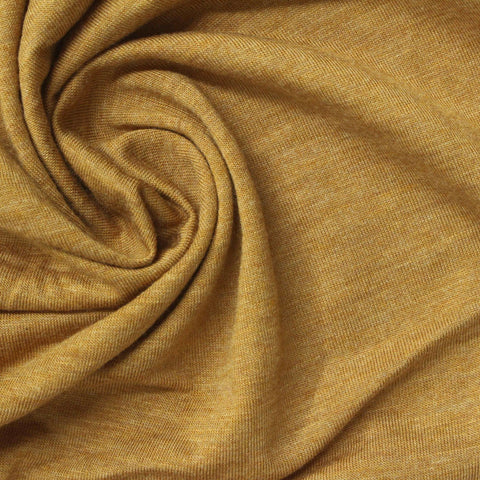 Mustard Marl Jersey Knit, Viscose-Poly, 160 gsm