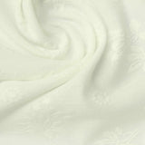 White Tone-on-Tone Floral Jacquard, Polyester — photo 2