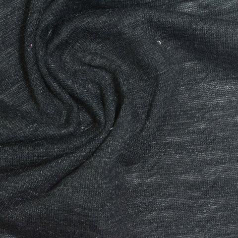 Dark Grey Marl Jersey Knit, Poly-Cotton, 170 gsm, 160 cm