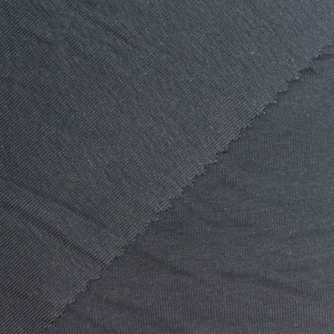 Charcoal Rib Knit, Cotton