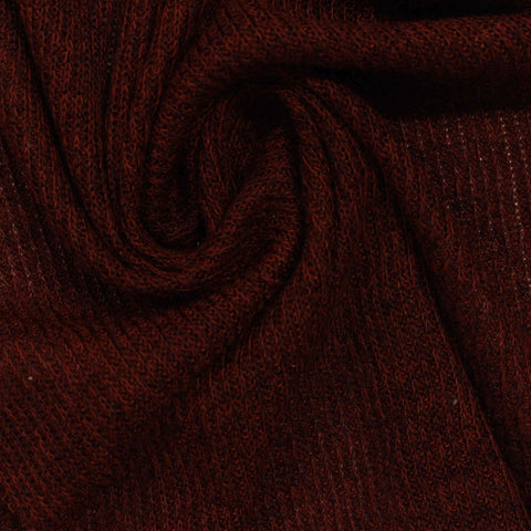 Red Marl Rib Knit, Polyester, 216 gsm