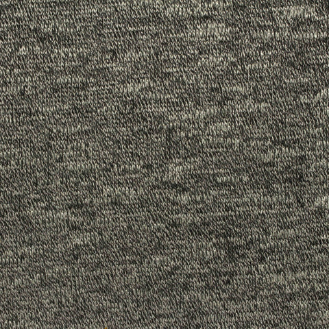 Black Heathered-Marl Jersey Knit, Polyester, 255 gsm