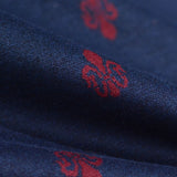 Jacquard Polyester Viscose Knit Fabric, 435 gsm, 150 cm — Navy — photo 2