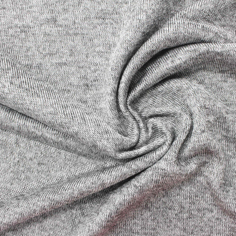 Light Grey Marl Jersey Knit, Polyester, 158 gsm
