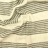 Cream Horizontal-Band Rib Knit, Poly-Viscose — photo 2