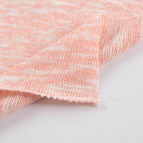 Light Peach Marl Chunky Knit, Poly-Cotton