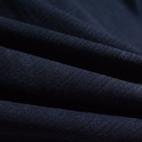 Striped Polyester Viscose Stretch Knit Fabric, 310 gsm, 160 cm — Navy — photo 2