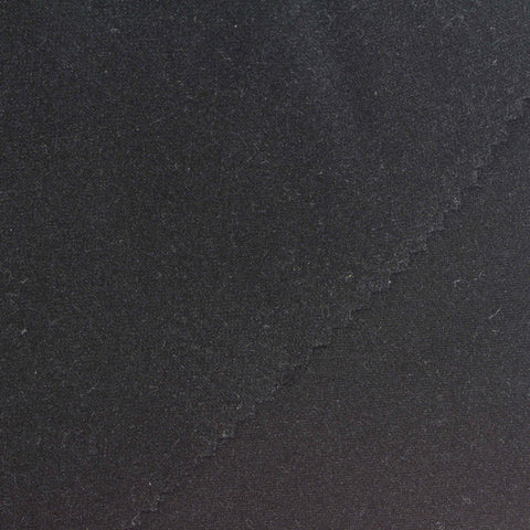 Brushed 100% Polyester Scuba Knit Fabric, 190 gsm, 160 cm — Black