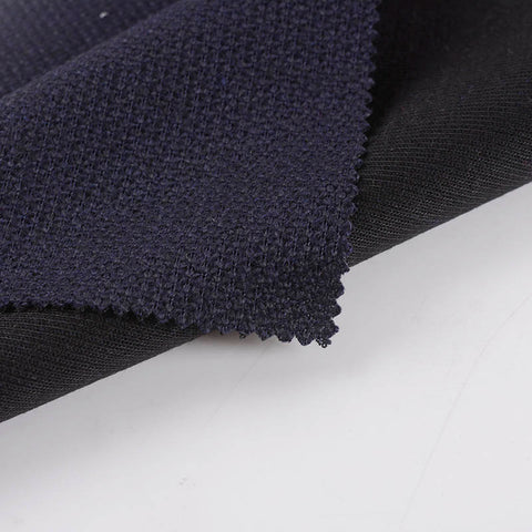 100% Polyester Interlock Knit Fabric, 418 gsm — Black