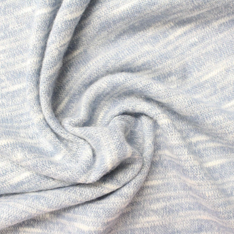 Light Blue Marl Jersey Knit, Viscose-Poly, 180 gsm, ref EF-226691