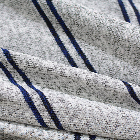 Blue Vertical-Stripe Knit, Polyester
