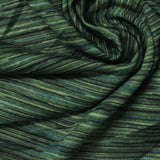 Green Horizontal-Stripe Jersey Knit, Polyester — photo 2