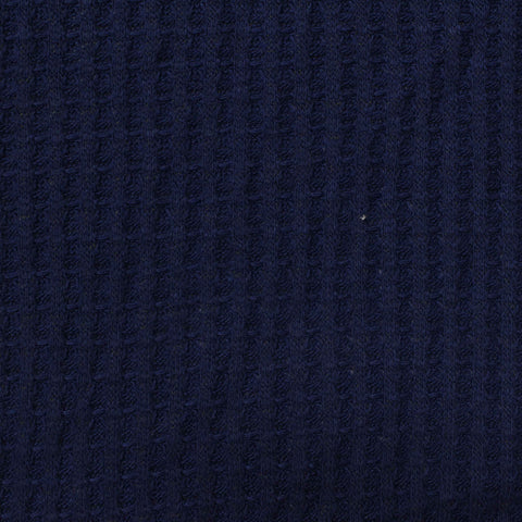 Waffle Knit Fabric, 195 gsm, 170 cm — Navy