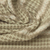 Beige Horizontal-Stripe Waffle Knit, Polyester — photo 2