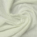 Viscose Stretch Chunky Knit Fabric, 145 gsm, 110 cm — White — photo 2