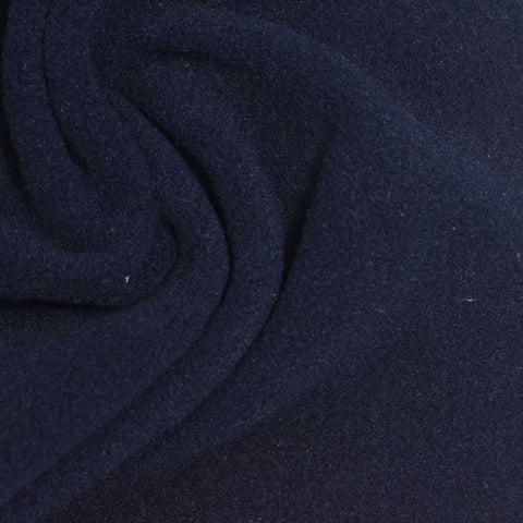 Polyester Stretch Fleece Fabric, 300 gsm, 160 cm — Navy