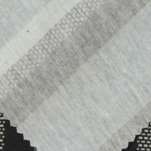 Grey Vertical-Stripe Interlock Knit, Polyester, 170 gsm