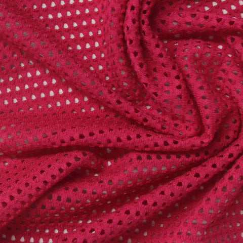 Hot Pink Eyelet Jacquard, Cotton-Poly